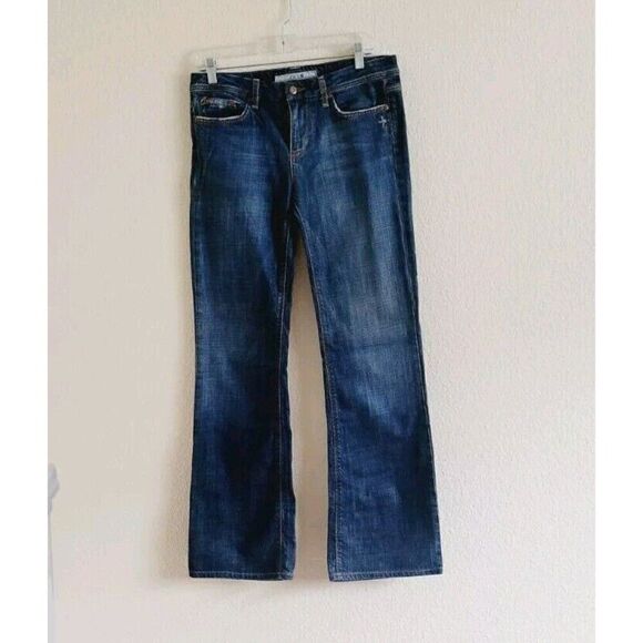 Joe's Jeans Wide Leg Phonx Denim SIZE 29 Medium Flare Boot whiskering - Picture 8 of 8